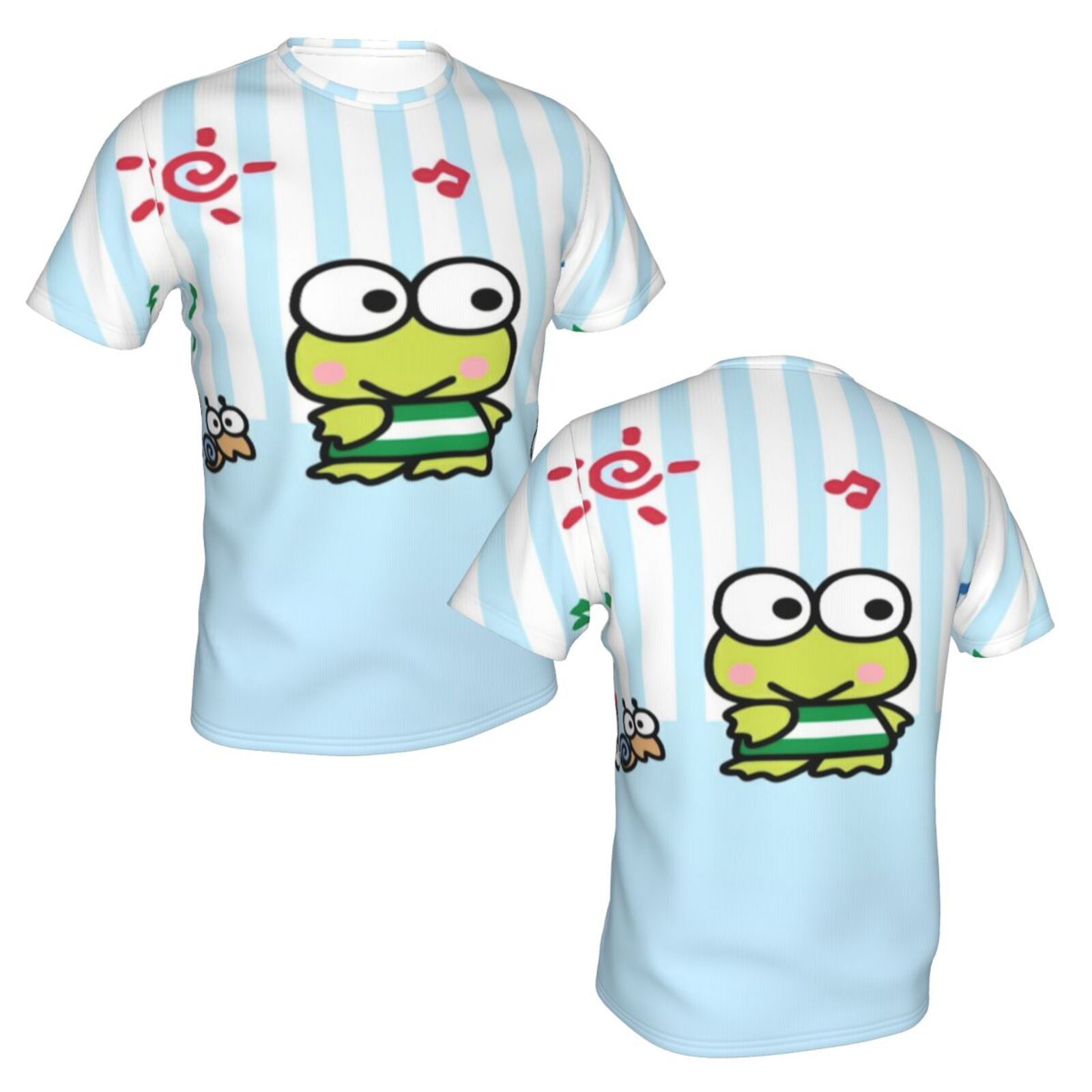 Unisex Keroppi T Shirts 3D Printed Short Sleeve Shirts Casual Graphics Tees For Adult Men Women